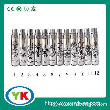 2013 Hot selling Zodiac ego battery with etching design